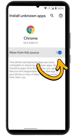 Naməlum mənbələrdən quraşdırmaya icazə verin