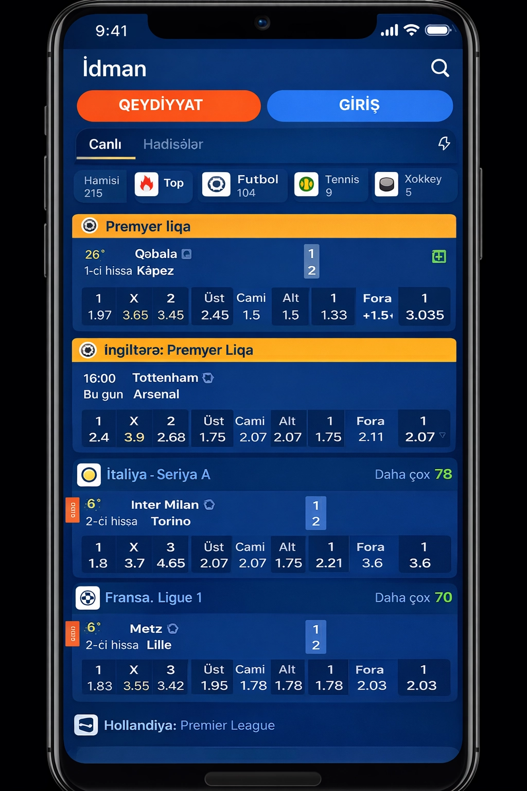 Mostbet 4 tətbiqinin ekran görüntüsü